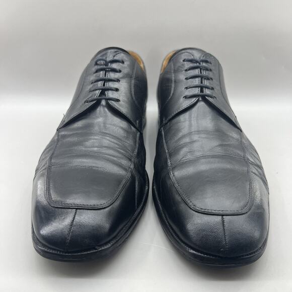 Magnanni Split Toe‎ Apron Oxford Men\'s Size 13 M Black Leather Comfort Low Shoes main image 10